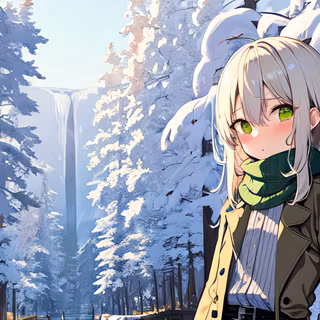 Anime girl snow wallpaper