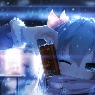 Anime girl snow wallpaper