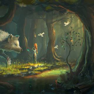 Art forest wallpaper