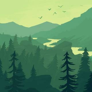 Art forest wallpaper