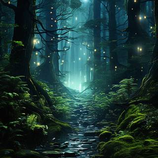 Art forest wallpaper