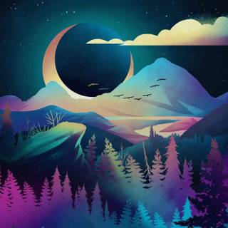 Art forest wallpaper