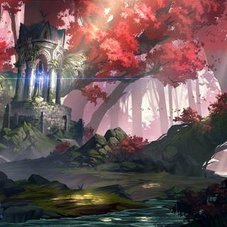 Art forest wallpaper