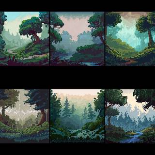 Art forest wallpaper