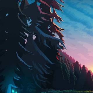 Art forest wallpaper