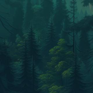 Art forest wallpaper