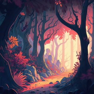 Art forest wallpaper