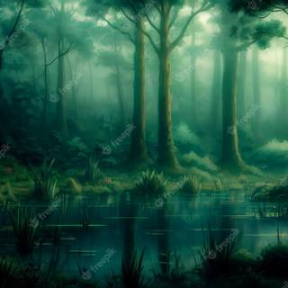 Art forest wallpaper