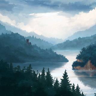 Art forest wallpaper