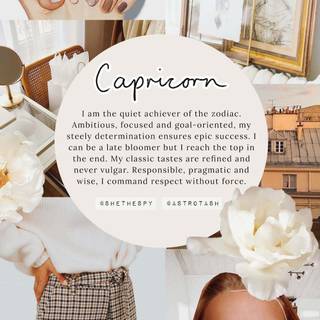 Capricorn baddie blue wallpaper