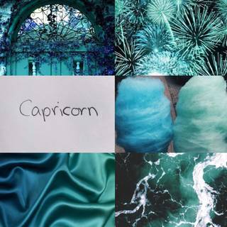 Capricorn baddie blue wallpaper