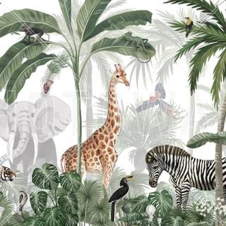 Jungle art wallpaper