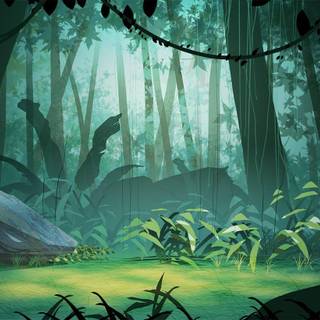 Jungle art wallpaper