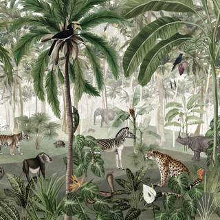 Jungle art wallpaper