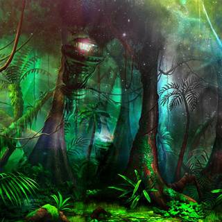 Jungle art wallpaper