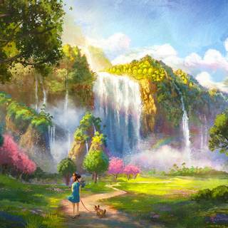 Drawn nature wallpaper