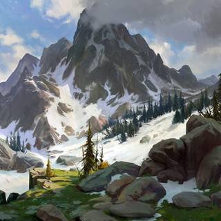 Drawn nature wallpaper