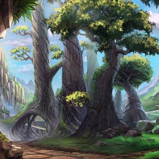 Drawn nature wallpaper