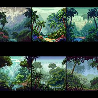 Jungle art wallpaper