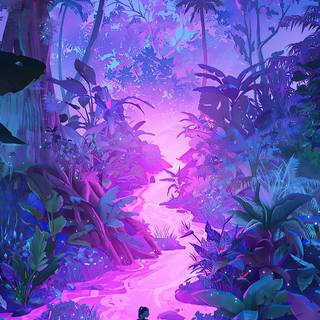 Jungle art wallpaper