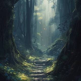 Jungle art wallpaper