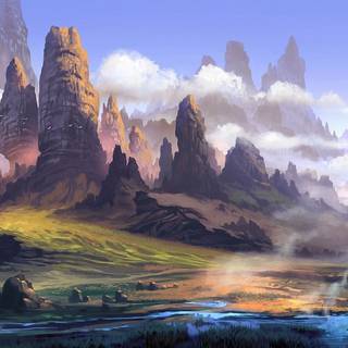 Drawn nature wallpaper