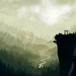 Drawn nature wallpaper