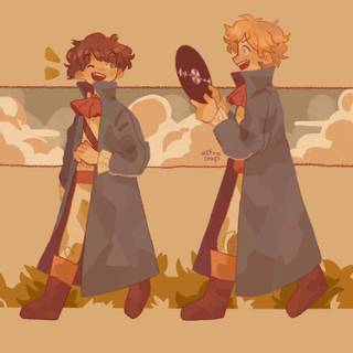 Clingy Duo wallpaper