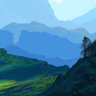 Drawn nature wallpaper