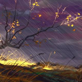 Drawn nature wallpaper