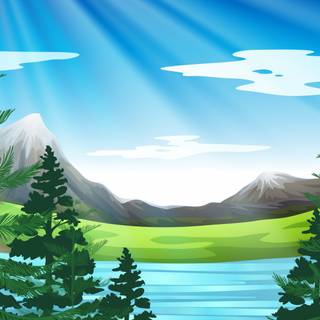 Drawn nature wallpaper