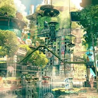 Drawn nature wallpaper