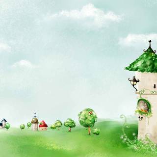 Drawn nature wallpaper