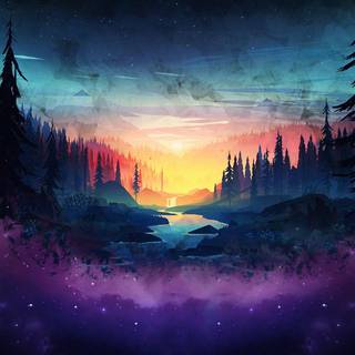 Drawn nature wallpaper