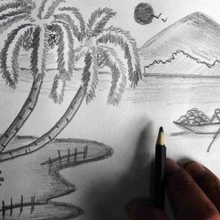 Drawn nature wallpaper