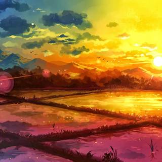 Drawn nature wallpaper