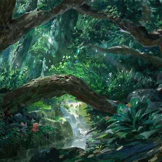 Jungle art wallpaper