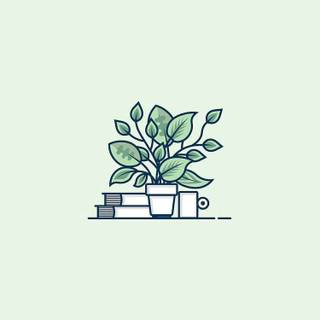 Cartoon plant wallpaper