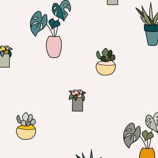 Cartoon plant wallpaper
