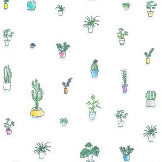 Cartoon plant wallpaper