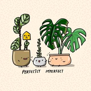 Cartoon plant wallpaper