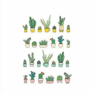 Cartoon plant wallpaper