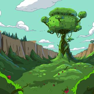 Cartoon plant wallpaper