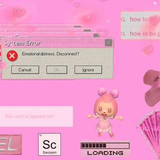 Cyber Y2k aesthetic desktop wallpaper