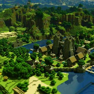 Minecraft 4k logo wallpaper