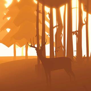 Autumn minimalist iPad wallpaper