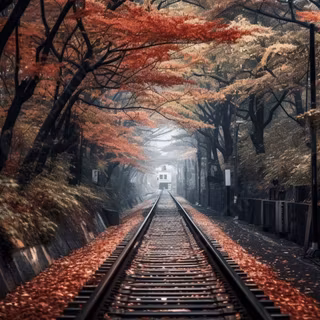 Autumn track wallpaper