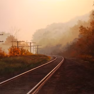 Autumn track wallpaper