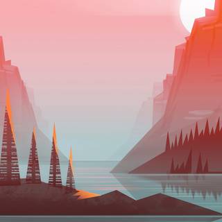 Abstract scenery wallpaper