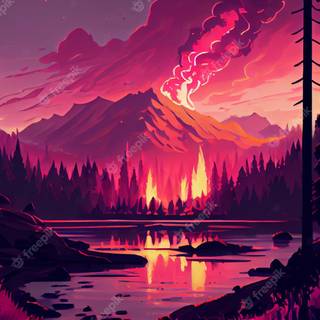 Abstract scenery wallpaper